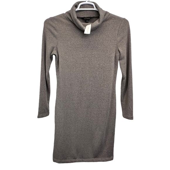 Banana Republic Turtleneck Sweater Dress Brown S Long Sleeves Soft Knit Chic - Picture 2 of 8